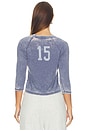 view 4 of 4 T-SHIRT PINE RIDGE CUBS BURNOUT RAGLAN  in Washed Indigo