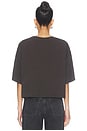 view 4 of 4 Peanuts Spooky Pumpkin Cropped Oversized Tee in Reactive Black