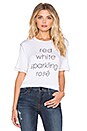 view 1 of 3 Red White Sparkling Rose Tee in White