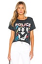 view 1 of 5 The Police Painted Reverse Girlfriend Tee in Vintage Black