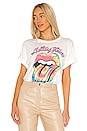 view 1 of 5 Rolling Stones Tie Dye Tongue Tee in Vintage White
