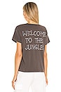 view 3 of 4 GNR Welcome To The Jungle Reverse Girlfriend Tee in Washed Black