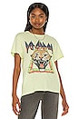 view 1 of 4 DEF LEPPARD ROCK TIL YOU DROP TOUR Tシャツ in Tender Yellow