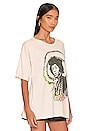 view 3 of 5 Jimi Hendrix Spiral Merch tee in Dirty White