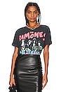 view 1 of 5 CAMISETA DE BANDA THE RAMONES BEAT ON THE BRAT MERCH in Vintage Black