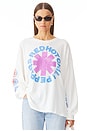 view 1 of 5 Red Hot Chili Peppers Asterisk Collage Long Sleeve in Vintage White