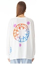 view 4 of 5 Red Hot Chili Peppers Asterisk Collage Long Sleeve in Vintage White