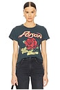 view 1 of 4 Poison Every Rose Has Its Thorn Solo Tee in Vintage Black