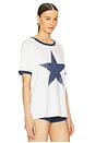 view 2 of 4 Classic Star Oversized Ringer Tee in Vintage White & Navy