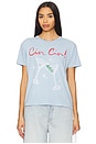 view 1 of 4 Cin Cin Ringer Tee in Powder Blue