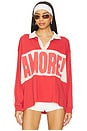 view 1 of 4 Amore Rugby Top in Washed Scarlet