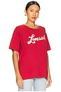 view 2 of 4 Lovesick Merch Tee in Scarlet