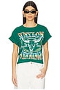 view 1 of 4 Waylon Jennings Outlaw Legend Boyfriend Tee in Hunter