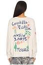 view 4 of 5 Collage Merch Long Sleeve Tee in Dirty White