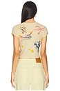 view 4 of 5 Western Flash Pointelle Tee in Butter Yellow