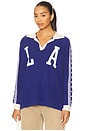 view 1 of 5 Los Angeles Stars Raglan Rugby Long Sleeve in Estate Blue