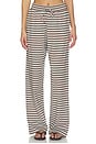 view 1 of 7 Striped Cotton Pants in Lake Day And Coco