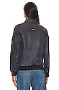 view 4 of 5 COACH レザーオーバーダイボンバー in Midnight