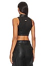 view 3 of 4 Sporty Cropped Vest in Black