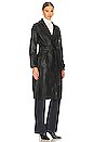 view 3 of 4 Terra Leather Coat in Black
