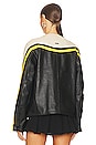view 4 of 5 CHAQUETA RACER in Black, White, & Yellow