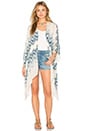 view 1 of 3 Arlo Poncho in Off White & Blue
