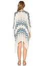 view 3 of 3 Arlo Poncho in Off White & Blue