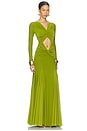view 2 of 3 The Clea Dress in Lime Green