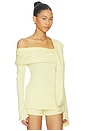 view 2 of 5 The Saki Top in Lemon Yellow