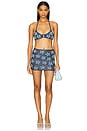 view 5 of 6 Starfish Skirt in Navy Blue & Pink
