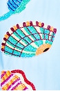 view 6 of 6 KShell Hand Beaded Top in Light Blue