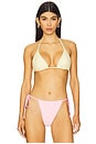 view 1 of 5 Nixie Color Block Bikini Top in Yellow