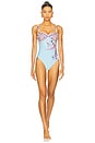 view 1 of 5 Selene Seashell One Piece Swimsuit in Light Blue