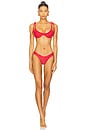 view 1 of 4 Ariel Hand Embroidered Bikini Set in Red