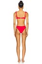 view 3 of 4 Ariel Hand Embroidered Bikini Set in Red
