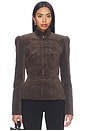 view 1 of 5 Vega Jacket in Chocolate Brown
