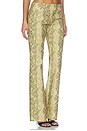 view 2 of 6 Sable Trousers in Serpiente Yellow