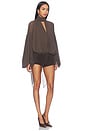 view 2 of 3 Solana Top in Chocolate Brown