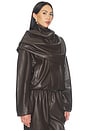 view 4 of 5 Camila Bomber & Scarf in Chocolate