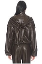 view 5 of 5 Camila Bomber & Scarf in Chocolate