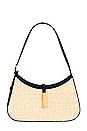 view 1 of 4 SAC PORTÉ ÉPAULE TOKYO in Warm Raffia & Black Smooth