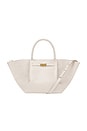 view 1 of 5 BOLSO TOTE MIDI NEW YORK in Off White Small Grain