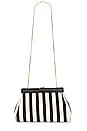 view 2 of 4 Cannes Bag in Black & Ecru Striped Canvas