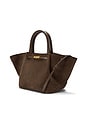 view 3 of 5 BOLSO MIDI NEW YORK in Mocha Suede & Mocha Smooth