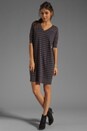 view 2 of 6 Chelsea Striped Dress in Dark Grey/Navy in Dark Grey & Navy