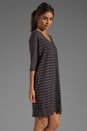 view 3 of 6 Chelsea Striped Dress in Dark Grey/Navy in Dark Grey & Navy