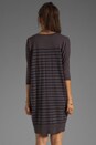 view 4 of 6 Chelsea Striped Dress in Dark Grey/Navy in Dark Grey & Navy