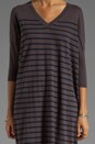 view 5 of 6 Chelsea Striped Dress in Dark Grey/Navy in Dark Grey & Navy