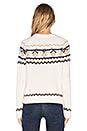 view 3 of 4 Daria Sweater in White, Navy & Tobacco
