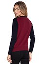 view 1 of 5 PULL EN CACHEMIRE MADISON in Navy & Burgundy